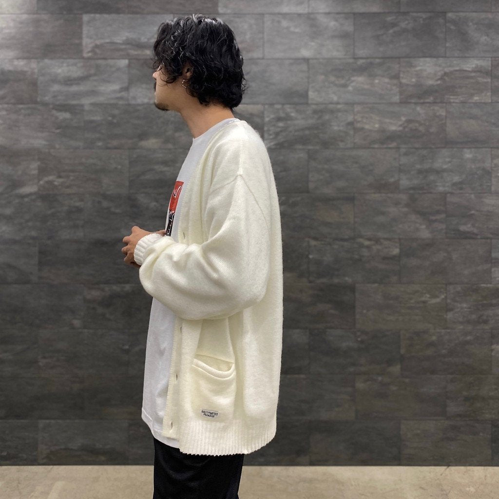 MOHAIR CARDIGAN #WHITE [22FW-WMK-KN06]