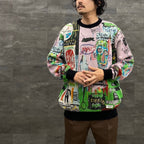 JEAN-MICHEL BASQUIAT | CREW NECK SWEATER -TYPE 3- #ONE [BASQUIAT-WM-KN03]