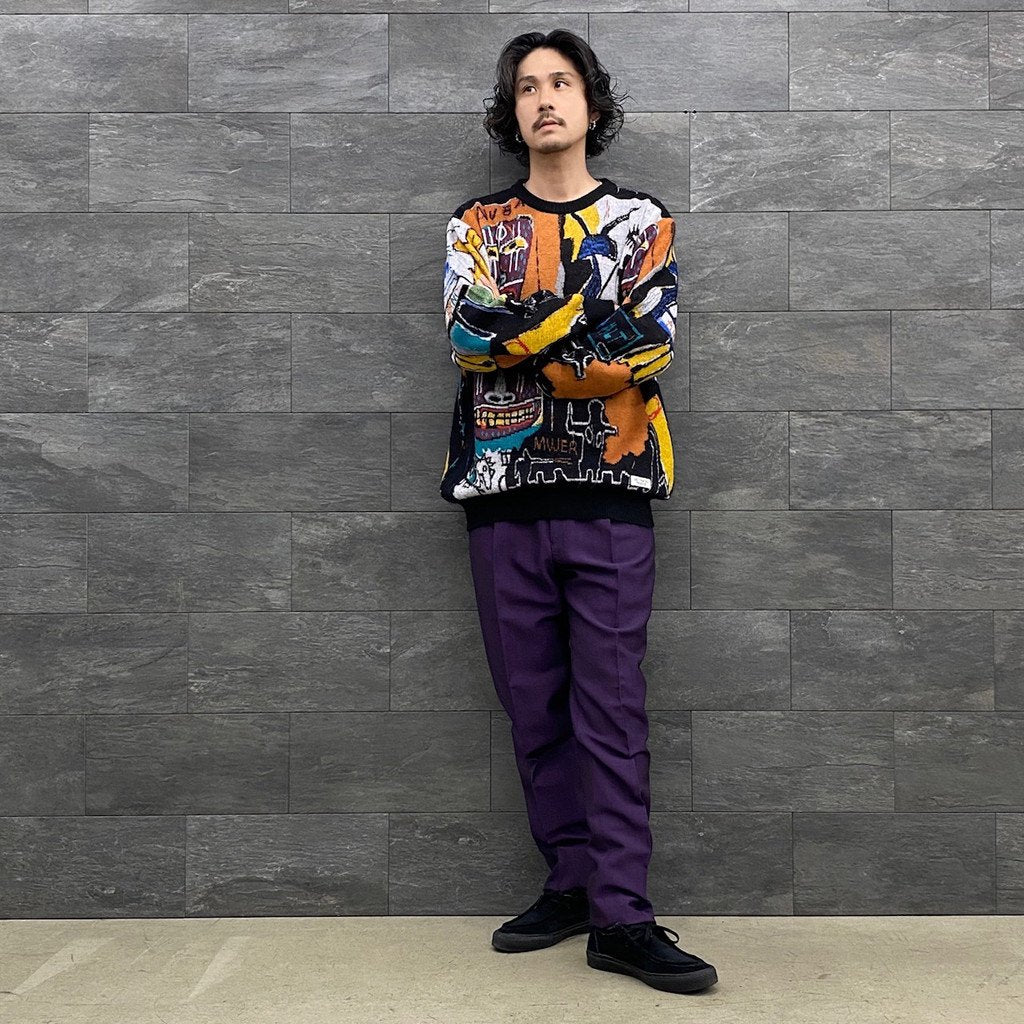 JEAN-MICHEL BASQUIAT | CREW NECK SWEATER -TYPE 2- #ONE [BASQUIAT-WM-KN02]