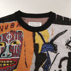 JEAN-MICHEL BASQUIAT | CREW NECK SWEATER -TYPE 2- #ONE [BASQUIAT-WM-KN02]