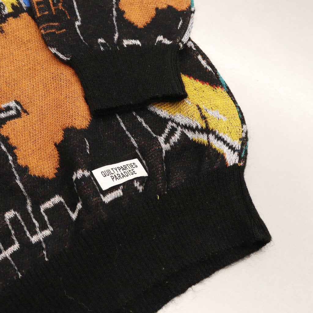 JEAN-MICHEL BASQUIAT | CREW NECK SWEATER -TYPE 2- #ONE [BASQUIAT-WM-KN02]