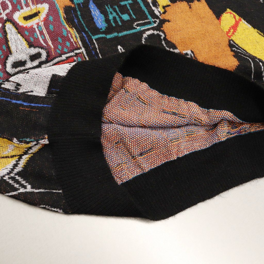 JEAN-MICHEL BASQUIAT | CREW NECK SWEATER -TYPE 2- #ONE [BASQUIAT-WM-KN02]