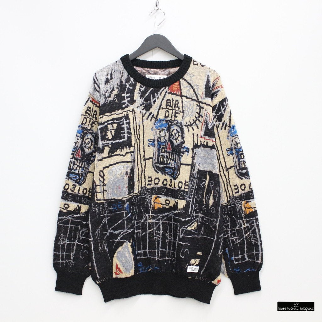 JEAN-MICHEL BASQUIAT | CREW NECK SWEATER -TYPE 1- #ONE [BASQUIAT-WM-KN01]