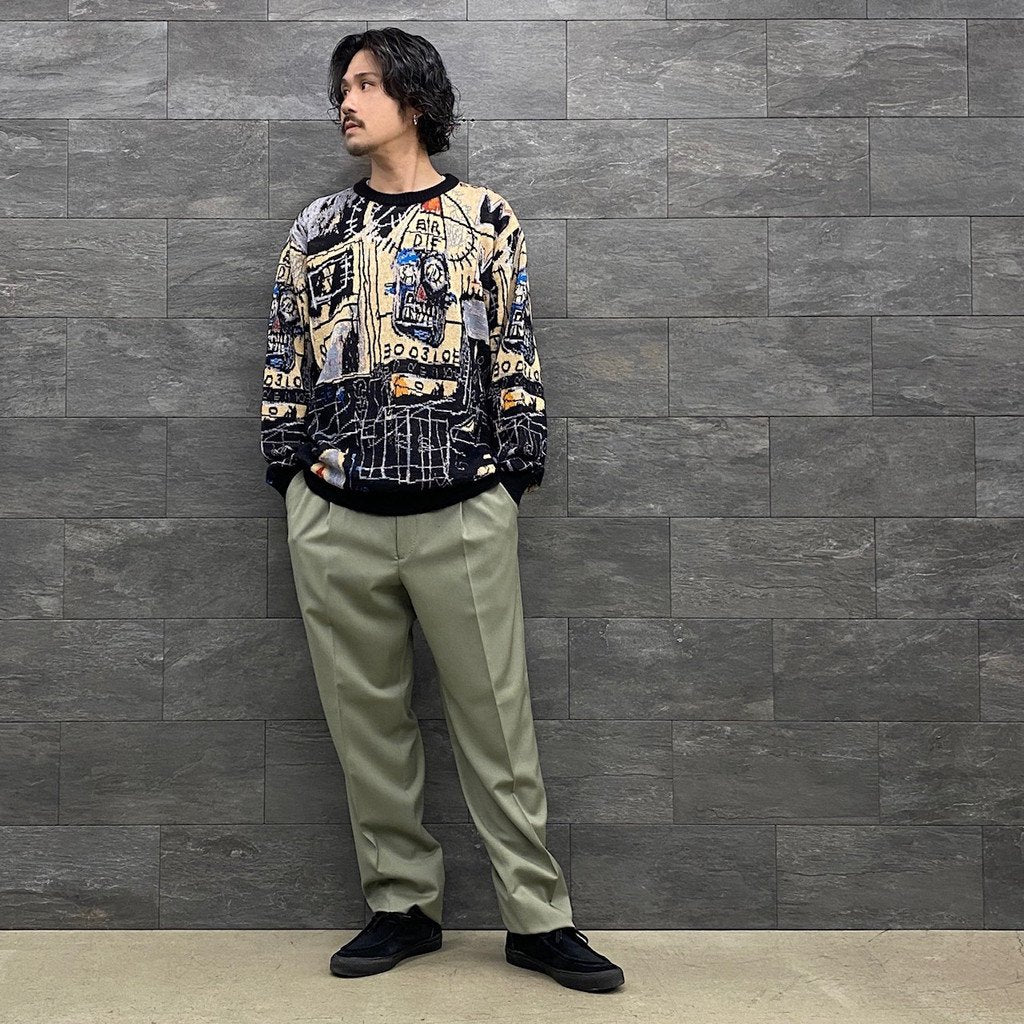 JEAN-MICHEL BASQUIAT | CREW NECK SWEATER -TYPE 1- #ONE [BASQUIAT-WM-KN01]