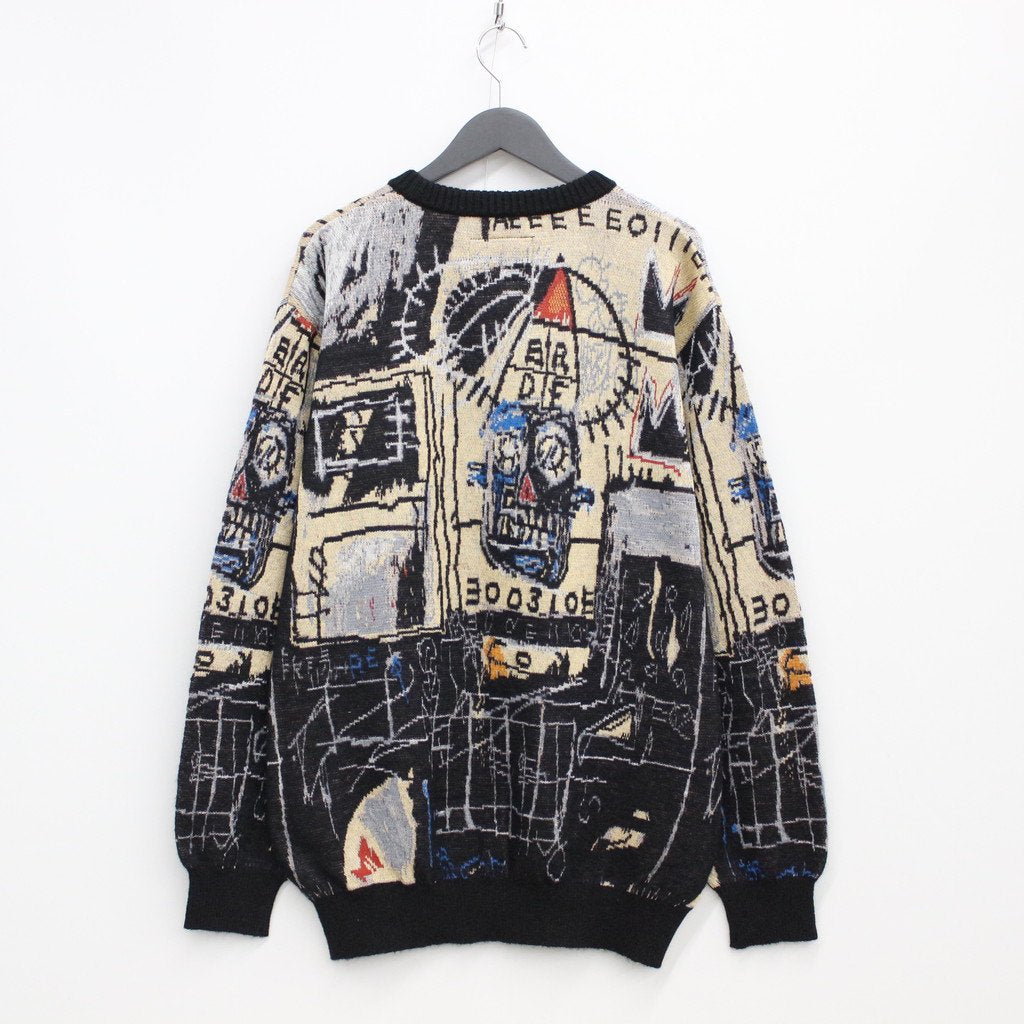 JEAN-MICHEL BASQUIAT | CREW NECK SWEATER -TYPE 1- #ONE [BASQUIAT-WM-KN01]
