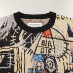 JEAN-MICHEL BASQUIAT | CREW NECK SWEATER -TYPE 1- #ONE [BASQUIAT-WM-KN01]