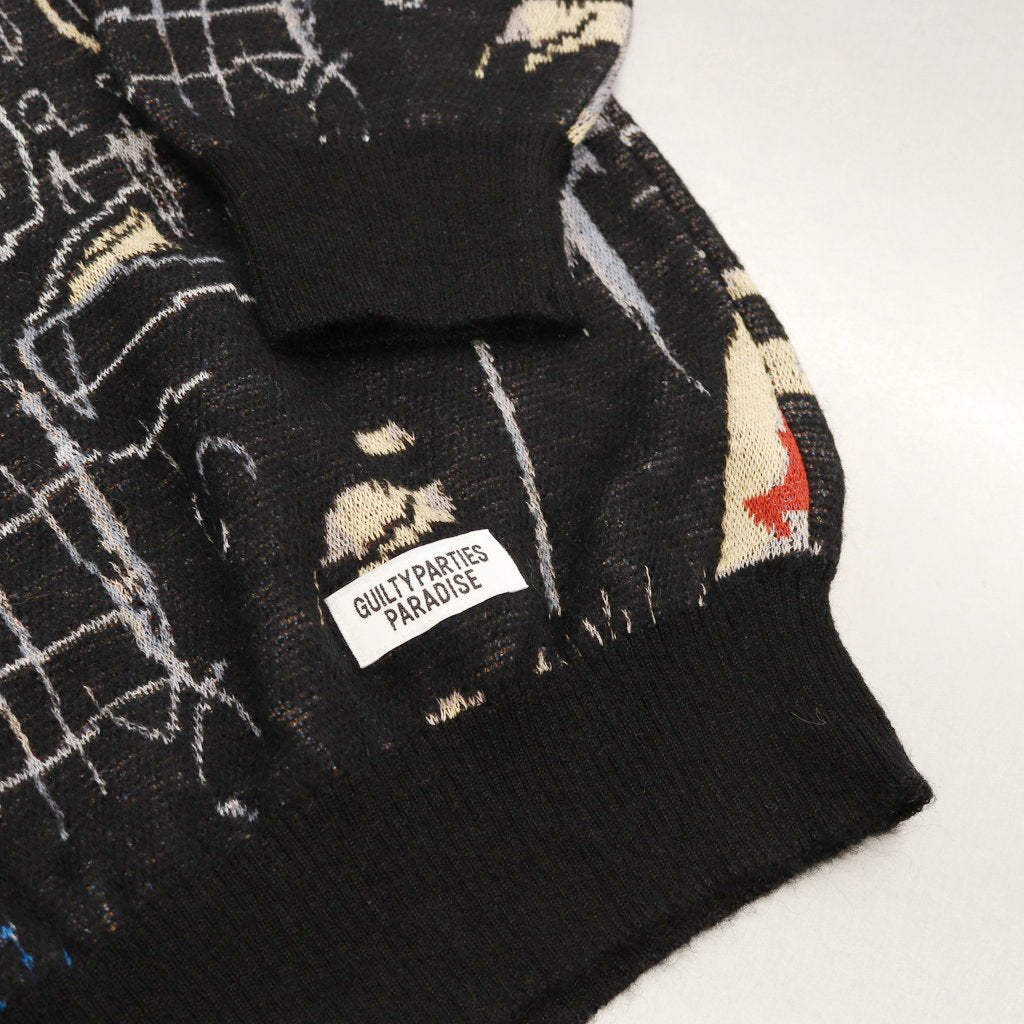 JEAN-MICHEL BASQUIAT | CREW NECK SWEATER -TYPE 1- #ONE [BASQUIAT-WM-KN01]