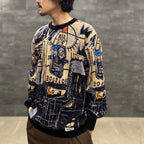 JEAN-MICHEL BASQUIAT | CREW NECK SWEATER -TYPE 1- #ONE [BASQUIAT-WM-KN01]