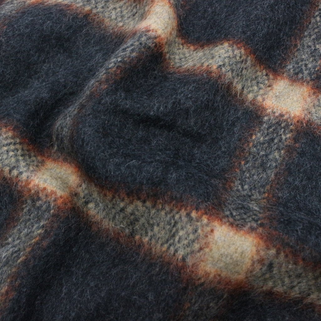 毛茸茸格紋襯衫 #海軍藍 [SC2220-SH02]