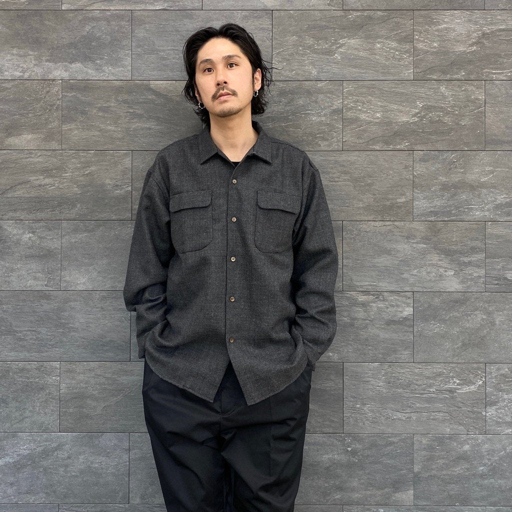 花呢襯衫#灰色 [SC2220-SH05]