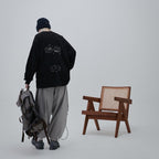 VI-G01T - "Check Box" L/S Graphic Tee #BLACK [GOOPI-22AW-OCT-4]