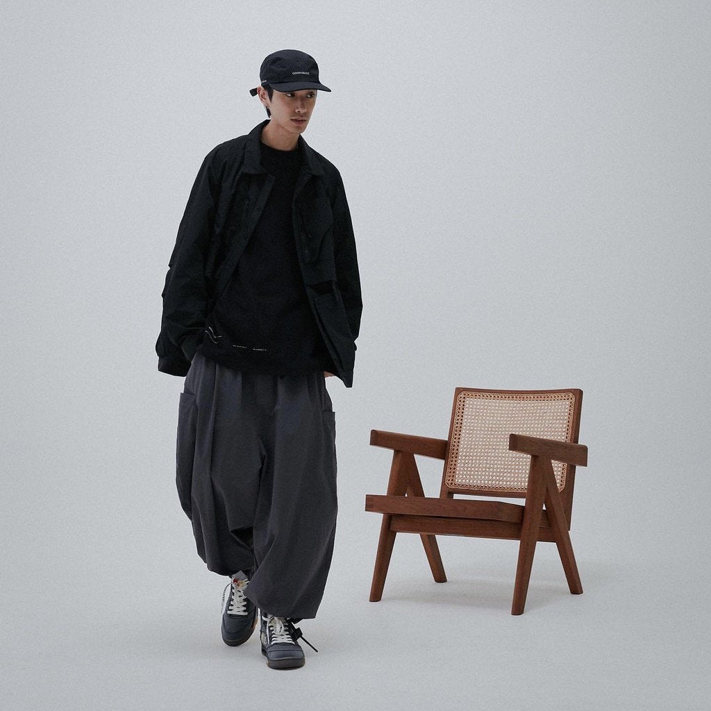 VI-G01T - "Check Box" L/S Graphic Tee #BLACK [GOOPI-22AW-OCT-4]