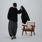 VI-G01T - "Check Box" L/S Graphic Tee #BLACK [GOOPI-22AW-OCT-4]