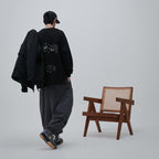 VI-G01T - "Check Box" L/S Graphic Tee #BLACK [GOOPI-22AW-OCT-4]