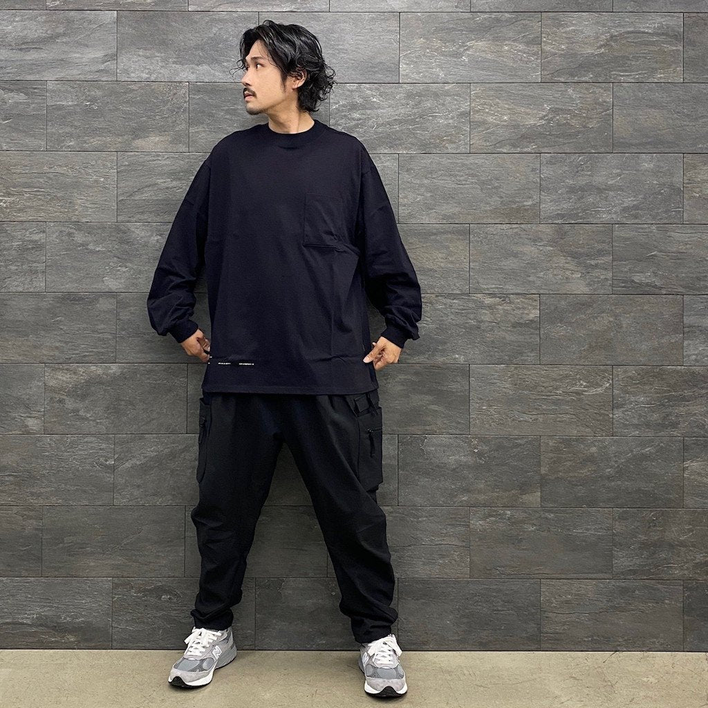 VI-G01T - "Check Box" L/S Graphic Tee #BLACK [GOOPI-22AW-OCT-4]