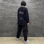 VI-G01T - "Check Box" L/S Graphic Tee #BLACK [GOOPI-22AW-OCT-4]