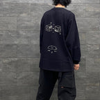 VI-G01T - "Check Box" L/S Graphic Tee #BLACK [GOOPI-22AW-OCT-4]