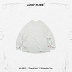 VI-G01T - “複選框”L/S 圖案 T 卹 #FOG [GOOPI-22AW-OCT-4]
