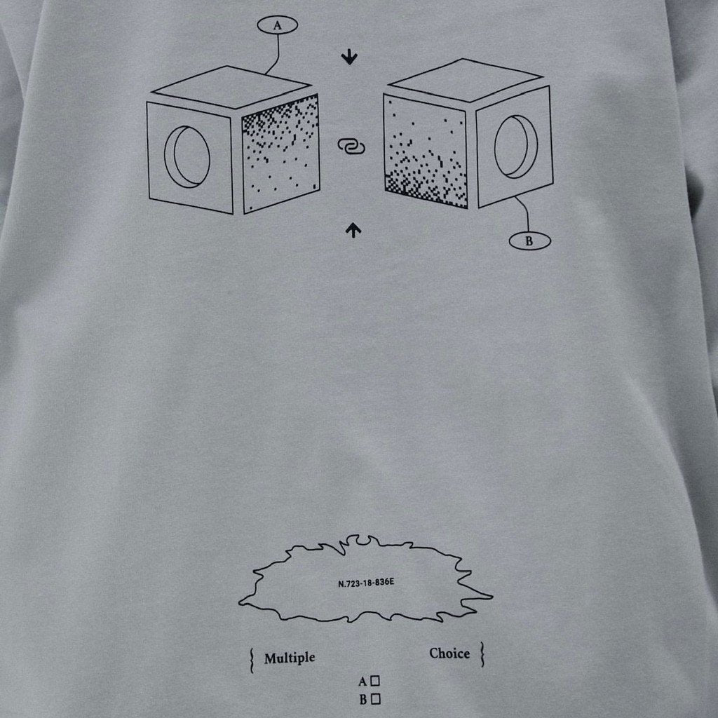 VI-G01T - “複選框”L/S 圖案 T 卹 #FOG [GOOPI-22AW-OCT-4]