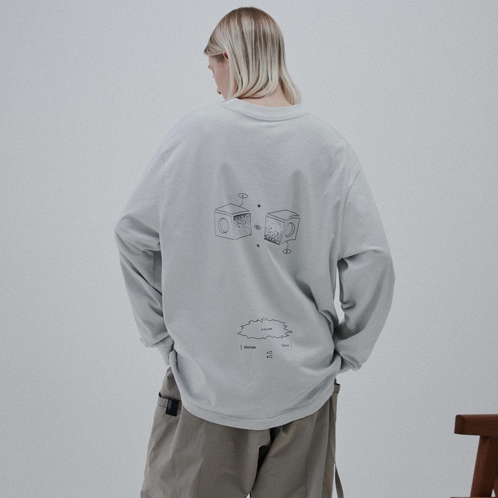 VI-G01T - “複選框”L/S 圖案 T 卹 #FOG [GOOPI-22AW-OCT-4]