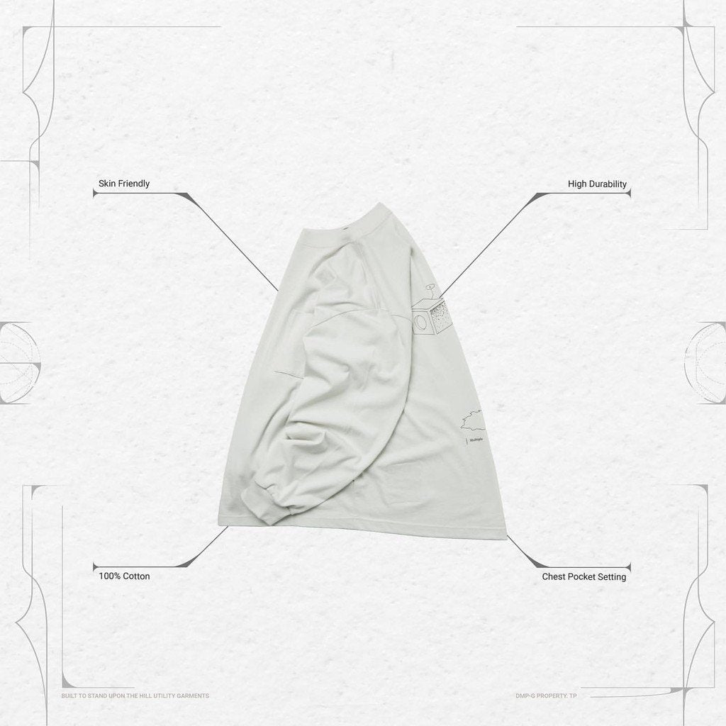 VI-G01T - “複選框”L/S 圖案 T 卹 #FOG [GOOPI-22AW-OCT-4]