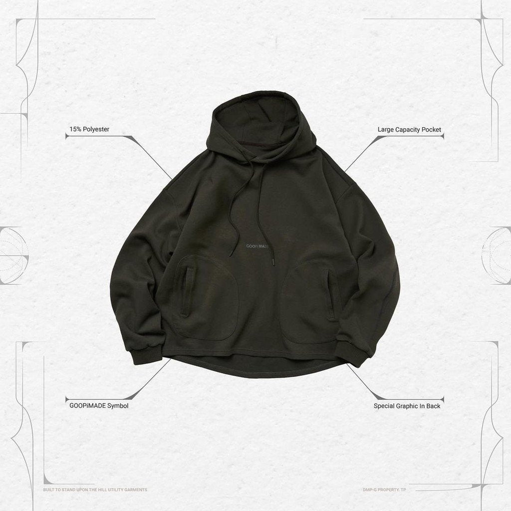VI-X01H - “6th” 標誌連帽衫 #D-BUSCHGRUN [GOOPI-22AW-OCT-3]