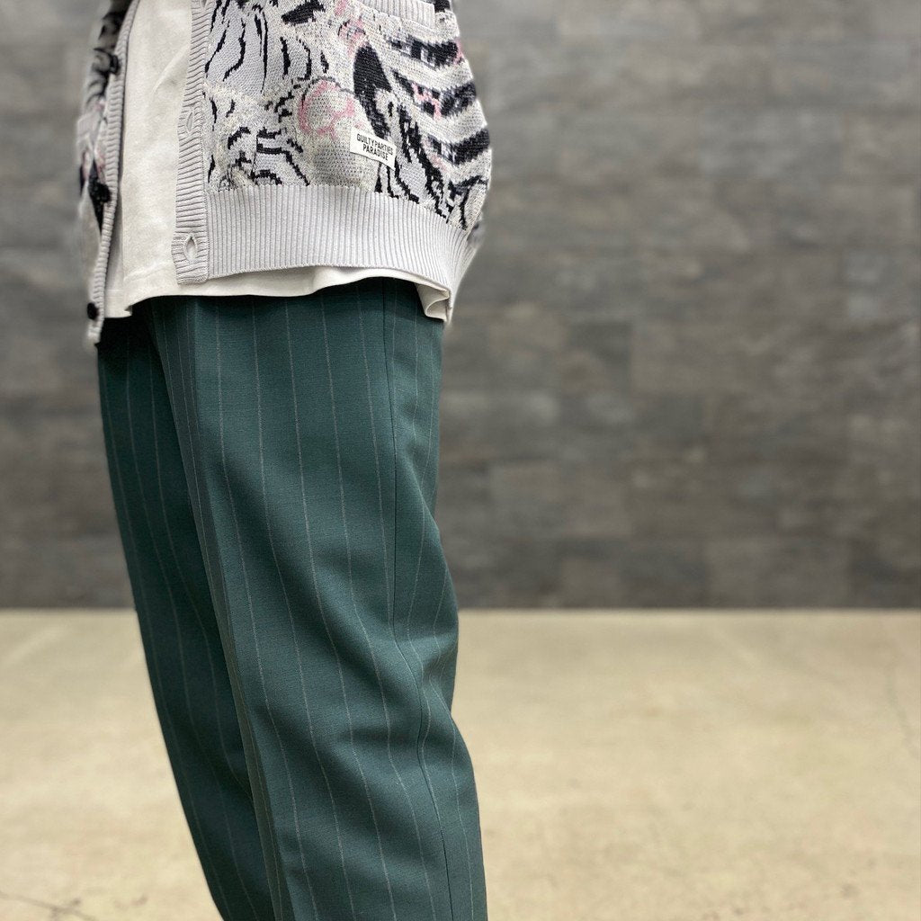 PLEATED TROUSERS -TYPE 1- #GREEN [22FW-WMP-TR19] - S