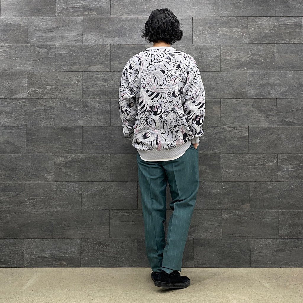 PLEATED TROUSERS -TYPE 1- #GREEN [22FW-WMP-TR19]