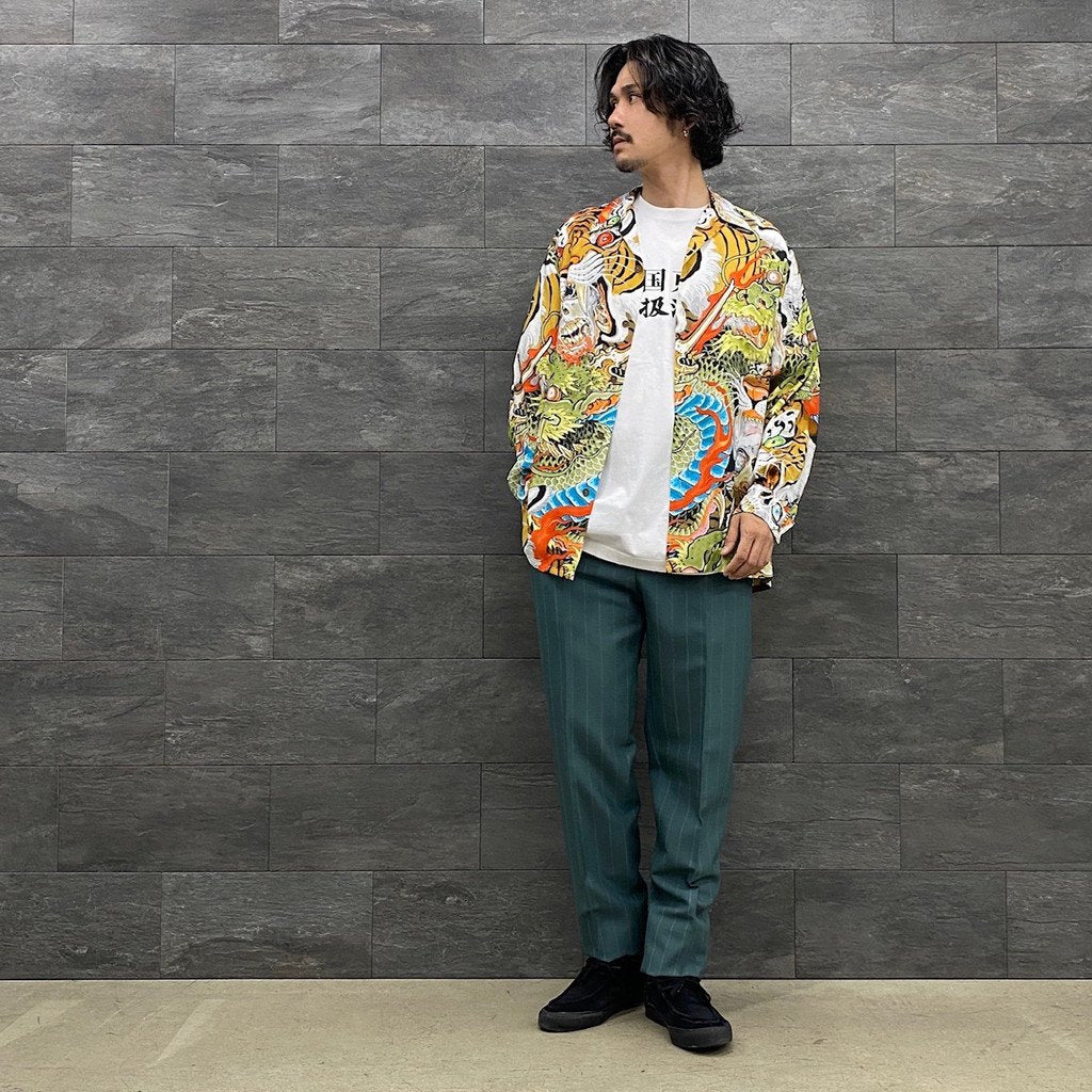 PLEATED TROUSERS -TYPE 1- #GREEN [22FW-WMP-TR19]