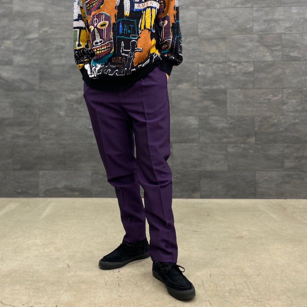 PLEATED TROUSERS -TYPE 1- #PURPLE [22FW-WMP-TR01]