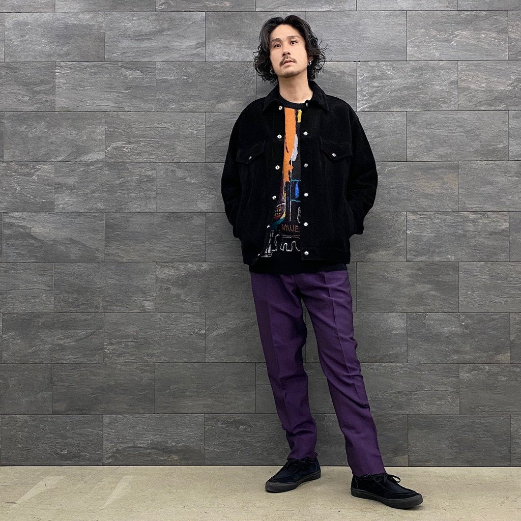 PLEATED TROUSERS -TYPE 1- #PURPLE [22FW-WMP-TR01]