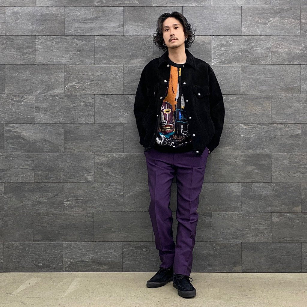 PLEATED TROUSERS -TYPE 1- #PURPLE [22FW-WMP-TR01]