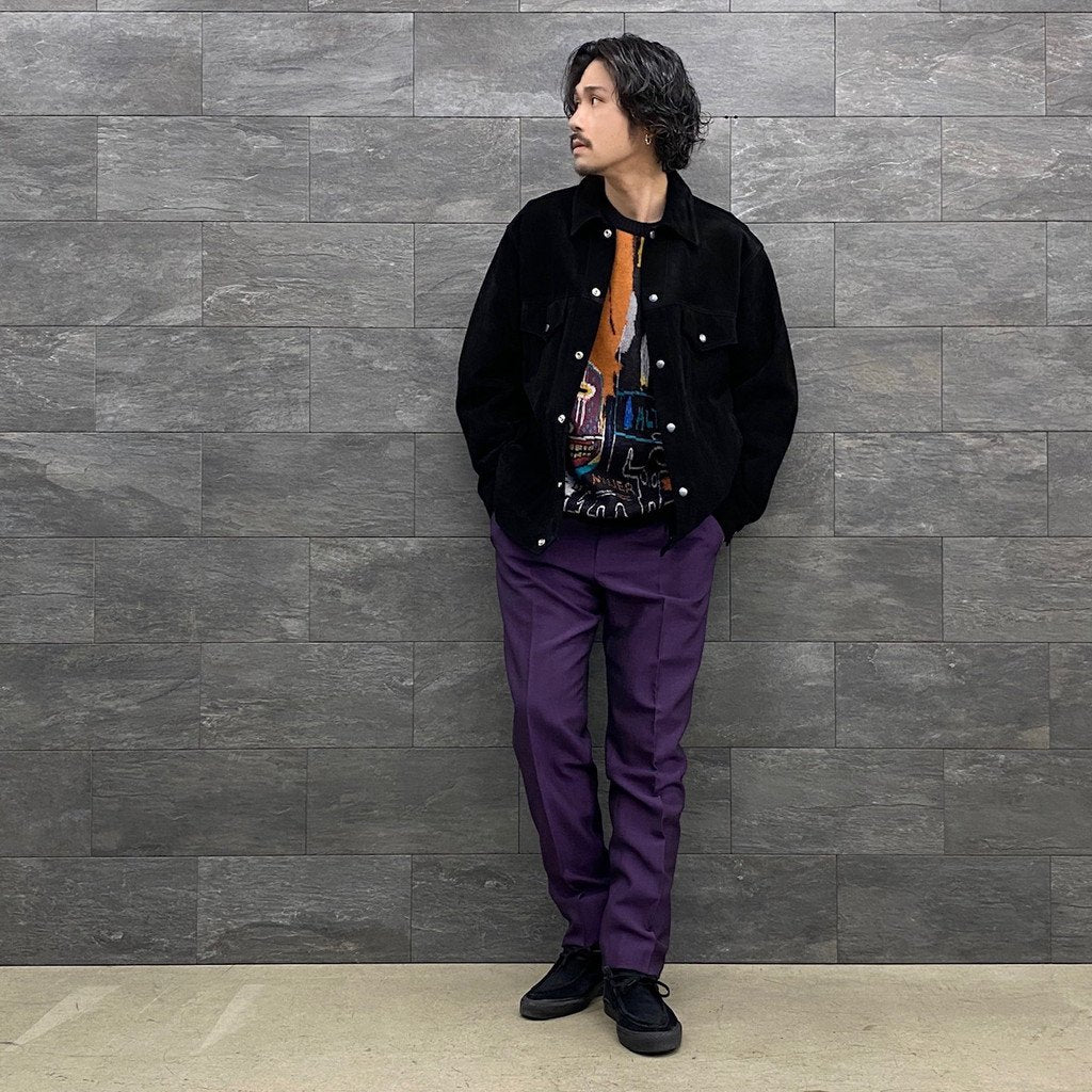 PLEATED TROUSERS -TYPE 1- #PURPLE [22FW-WMP-TR01]