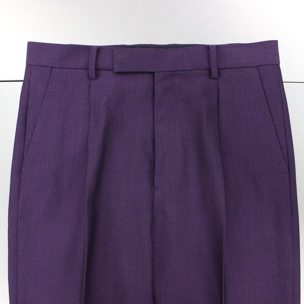 PLEATED TROUSERS -TYPE 1- #PURPLE [22FW-WMP-TR01]