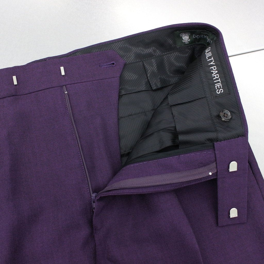 褶襉長褲 - 型號 1- #紫色 [22FW-WMP-TR01]