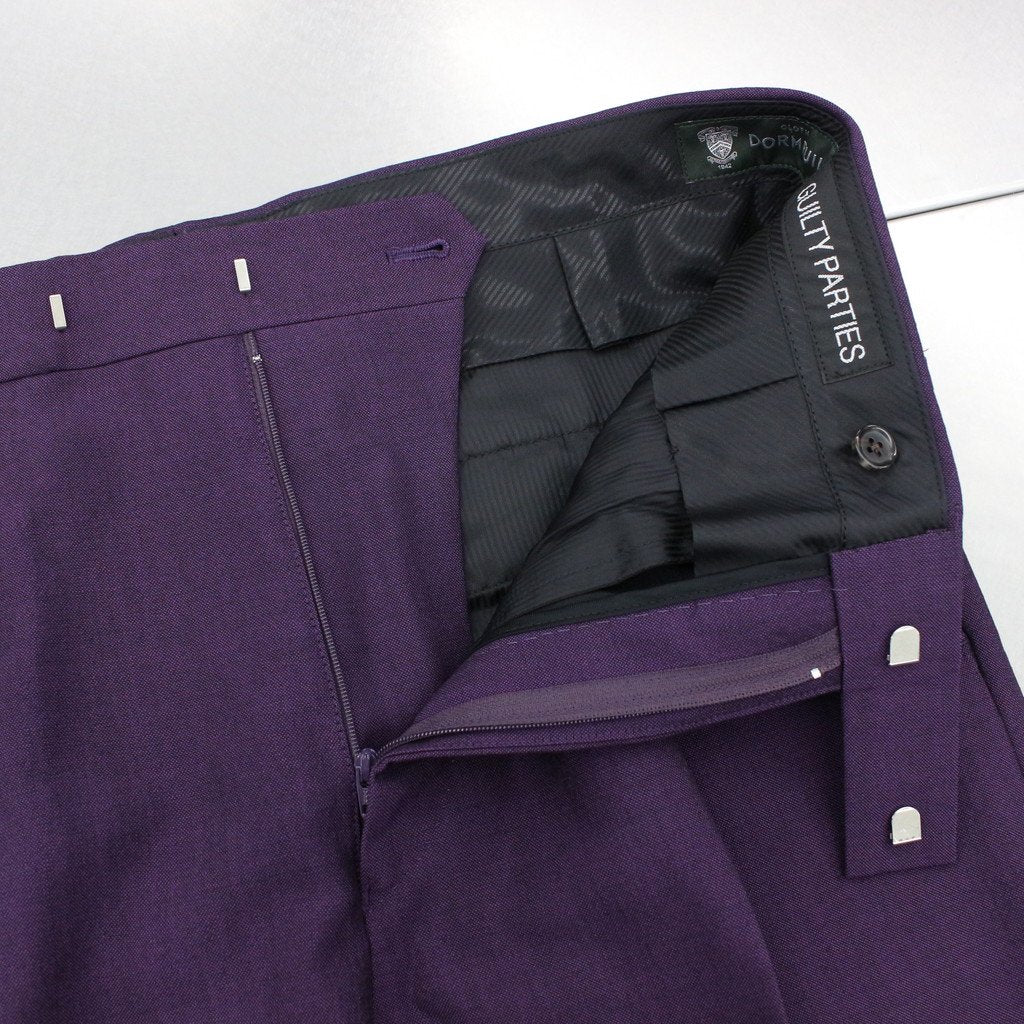 PLEATED TROUSERS -TYPE 1- #PURPLE [22FW-WMP-TR01]
