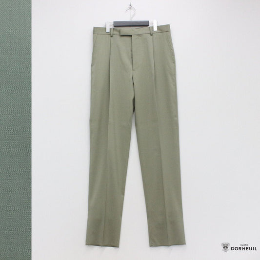 PLEATED TROUSERS -TYPE 2- #SMOKY GREEN [22FW-WMP-TR11]