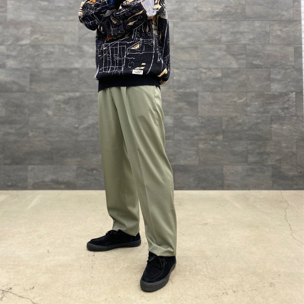 is_PLEATED TROUSERS -TYPE 2- #SMOKY GREEN [22FW-WMP-TR11]