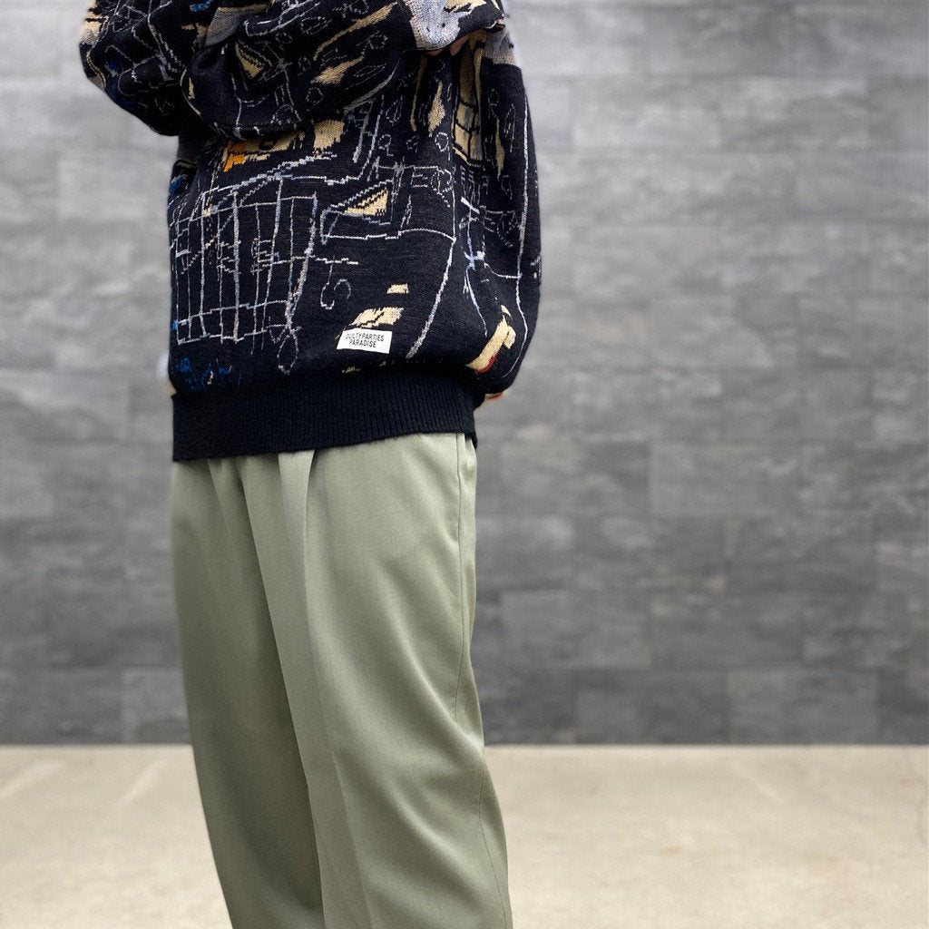 is_PLEATED TROUSERS -TYPE 2- #SMOKY GREEN [22FW-WMP-TR11]