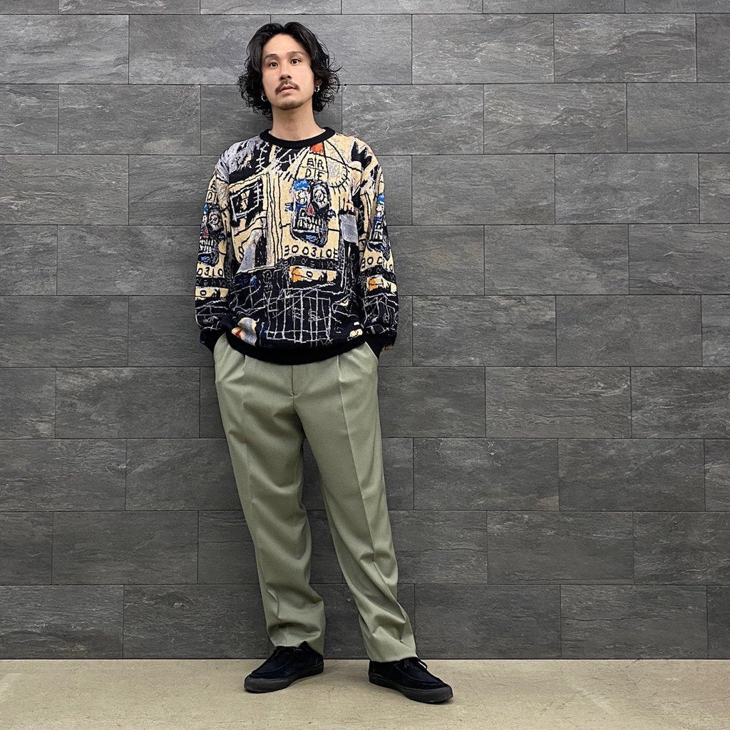 is_PLEATED TROUSERS -TYPE 2- #SMOKY GREEN [22FW-WMP-TR11]