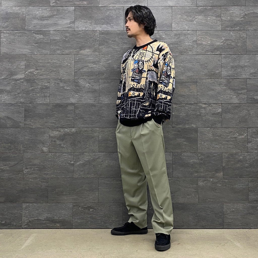 is_PLEATED TROUSERS -TYPE 2- #SMOKY GREEN [22FW-WMP-TR11]