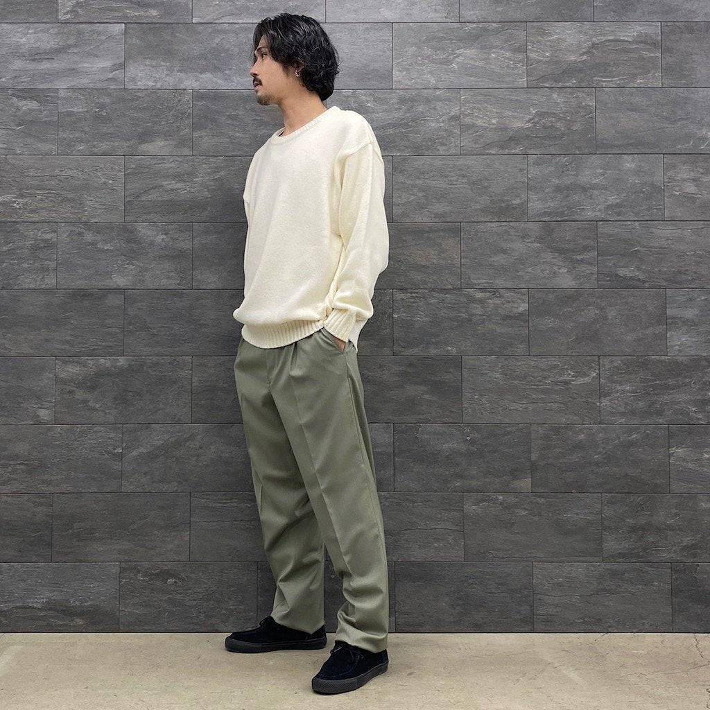 is_PLEATED TROUSERS -TYPE 2- #SMOKY GREEN [22FW-WMP-TR11]