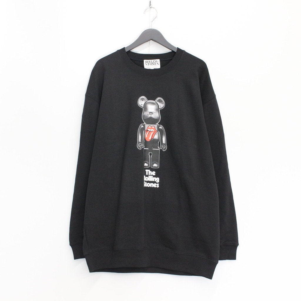 BE@RBRICK | CREWNECK SWEATSHIRT 「THE ROLLING STONES」 #BLACK [22MLE-TRS-SW-01]