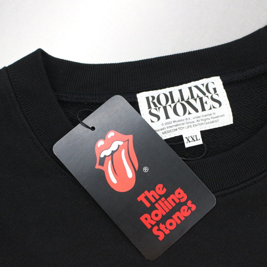 BE@RBRICK | CREWNECK SWEATSHIRT 「THE ROLLING STONES」 #BLACK [22MLE-TRS-SW-01]