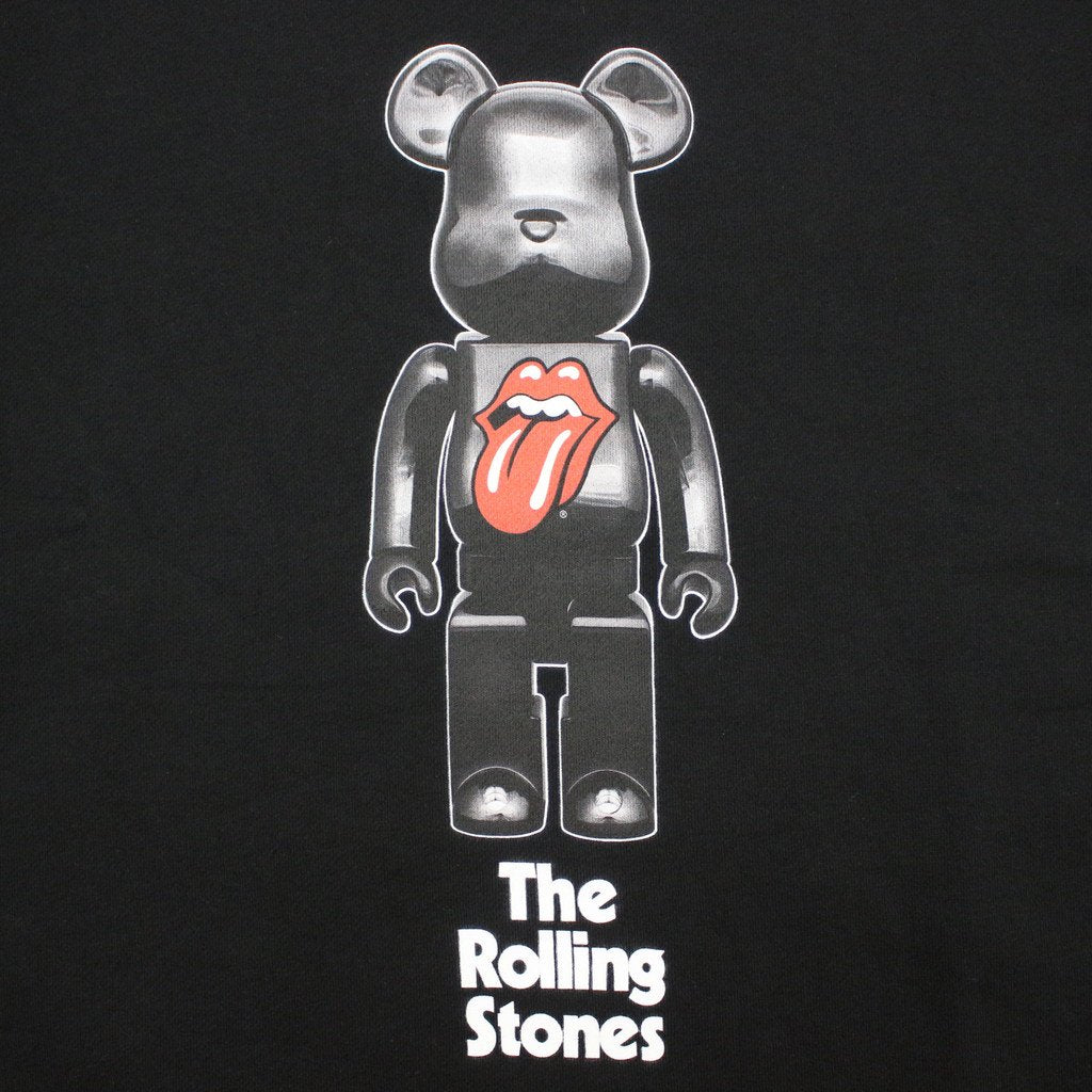 BE@RBRICK | CREWNECK SWEATSHIRT 「THE ROLLING STONES」 #BLACK [22MLE-TRS-SW-01]