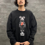 BE@RBRICK | CREWNECK SWEATSHIRT 「THE ROLLING STONES」 #BLACK [22MLE-TRS-SW-01]