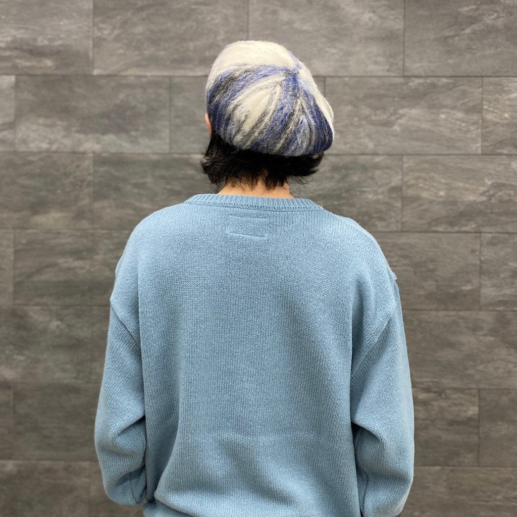 簡潔貝雷帽#藍色格紋 [H0425402]