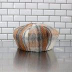 簡潔貝雷帽#橘色格紋 [H0425402]