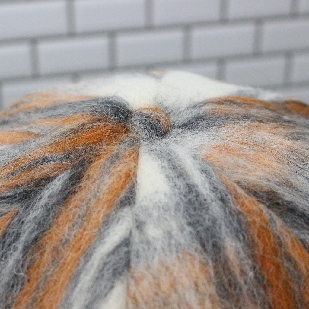 簡潔貝雷帽#橘色格紋 [H0425402]