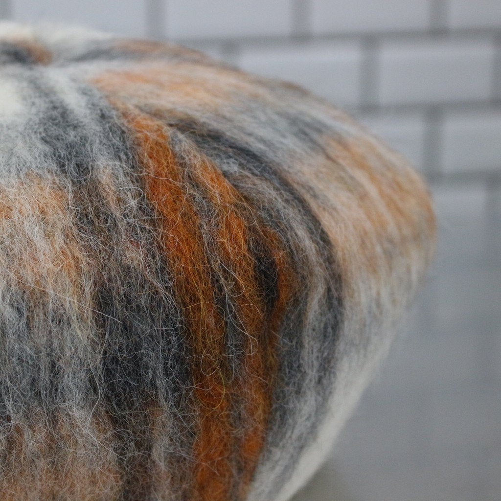 簡潔貝雷帽#橘色格紋 [H0425402]